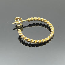 Lade das Bild in den Galerie-Viewer, Kordel Creolen Gelbgold