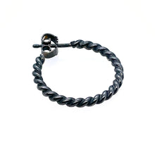 Lade das Bild in den Galerie-Viewer, Kordel Creolen geschwärzt