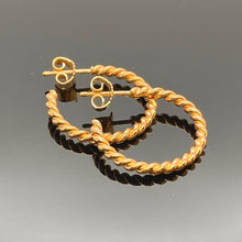 Lade das Bild in den Galerie-Viewer, Kordel Creolen Rotgold