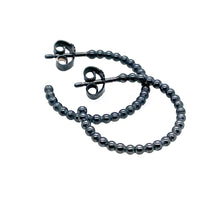 Lade das Bild in den Galerie-Viewer, Kugel Creolen geschwärzt