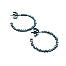 Lade das Bild in den Galerie-Viewer, Kugel Creolen geschwärzt